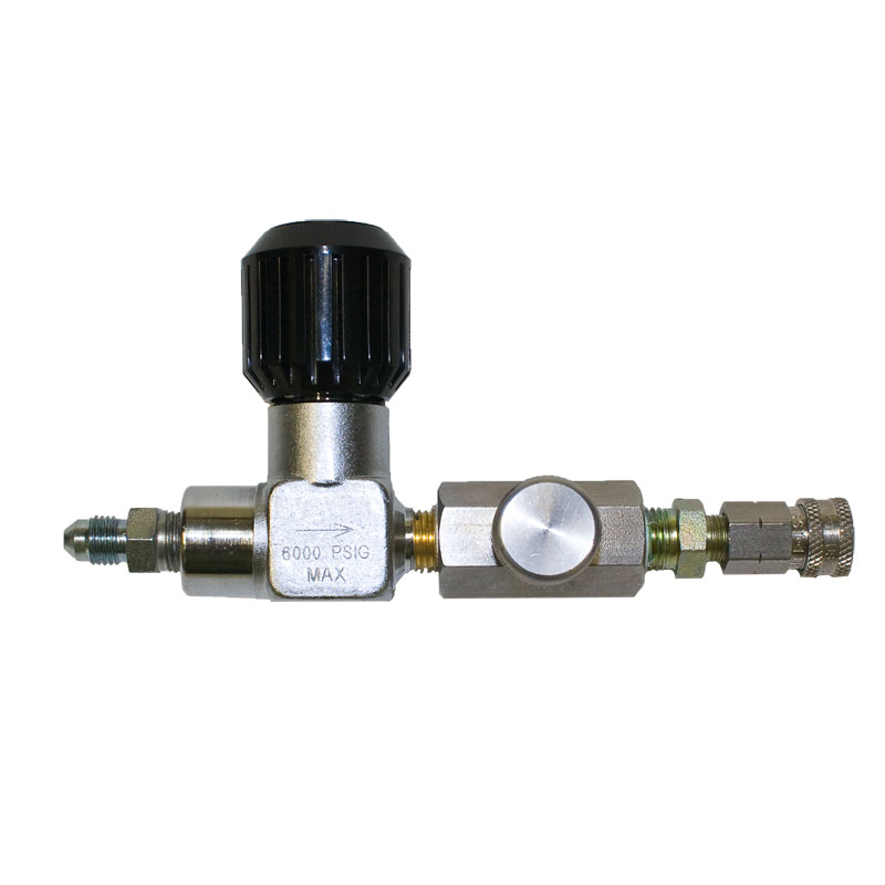 High Pressure Paintball Fill Adapter with On/Off Valve &amp; Bleed Valve