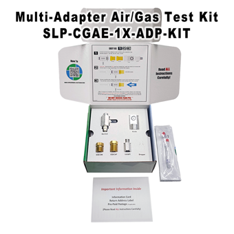 Example of Multi-Adapter Air/Gas Test Kit (SKU SLP-CGAE-1X-ADP-KIT)