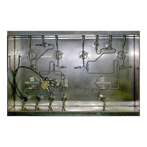 Nuvair stainless steel tubing on back of panel